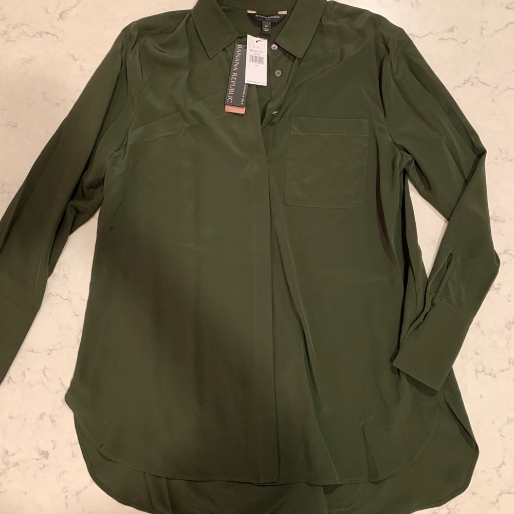 Silk Banana Republic Blouse, Size M
